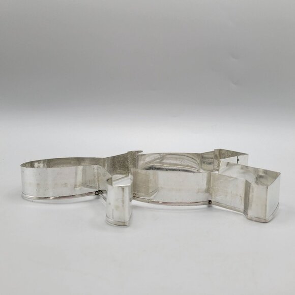 Vintage Metal Cooky Cutter 2-In-1 Snowman and Gingerbread Boy 8 Inch - Picture 5 of 7